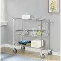 NSF Adjustable 2 Tiers Hotel en acier inoxydable Service Cart Trolley